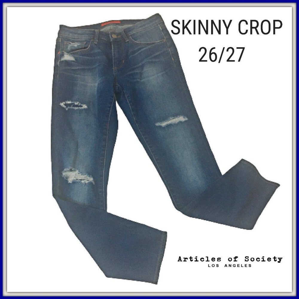 Distressed Articles of Society Women's Jeans 26-27 - Picture 1 of 8